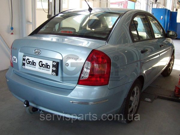 Оцинкований фаркоп на Hyundai Accent 2006-2011 без підрізування бампера - Зображення 6