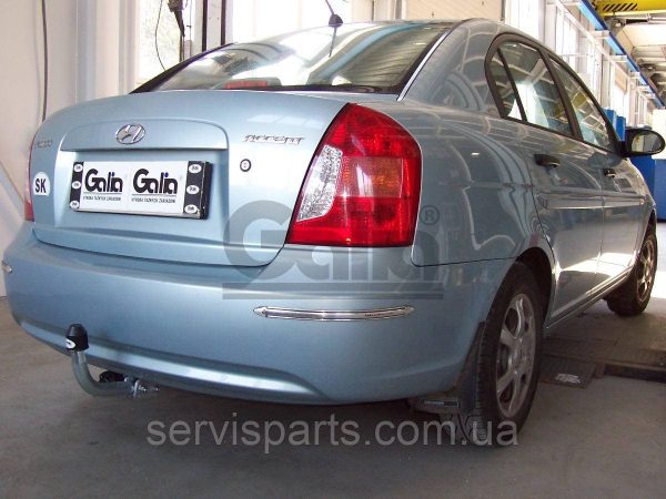 Оцинкований фаркоп на Hyundai Accent 2006-2011 без підрізування бампера - Зображення 7