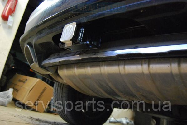Знімний фаркоп на Volkswagen Touareg 2002-2018 (Фольксваген Туарег) Американська вставка під квадрат - Зображення 4
