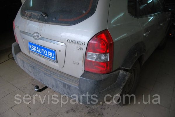 З'ємний фаркоп на Hyundai Tucson 2004-2010 без підрізу бампера. - Зображення 5