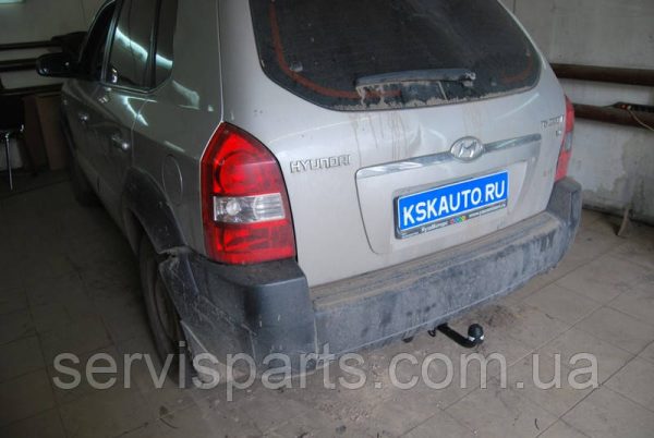 З'ємний фаркоп на Hyundai Tucson 2004-2010 без підрізу бампера. - Зображення 10