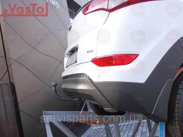 З'ємний фаркоп на Hyundai Tucson III 2015-2018 без підрізки бампера - Зображення 3