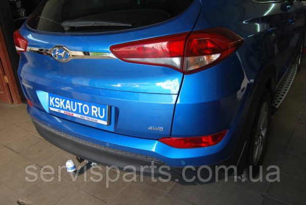 Оцинкований фаркоп на Hyundai Tucson III 2015-2018 без підрізу бампера - Зображення 5