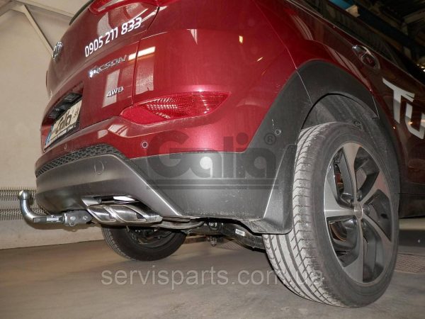 Оцинкований фаркоп на Hyundai Tucson III 2015-2018 без підрізу бампера - Зображення 8
