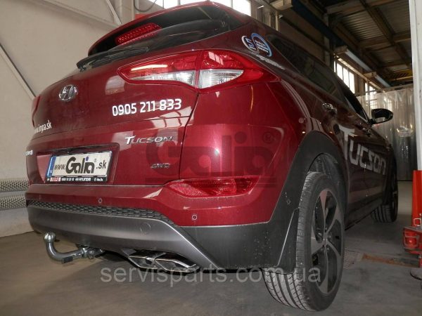 Оцинкований фаркоп на Hyundai Tucson III 2015-2018 без підрізу бампера - Зображення 9