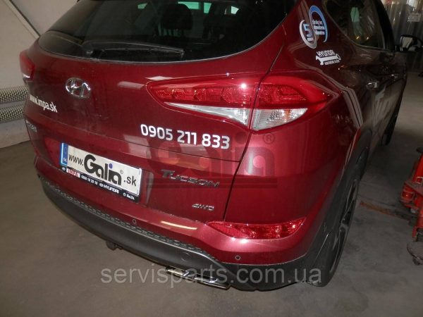 Оцинкований фаркоп на Hyundai Tucson III 2015-2018 без підрізу бампера Швидкознімний автомат на ручці - Зображення 6