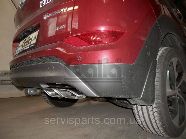Оцинкований фаркоп на Hyundai Tucson III 2015-2018 без підрізу бампера Швидкознімний автомат на ручці