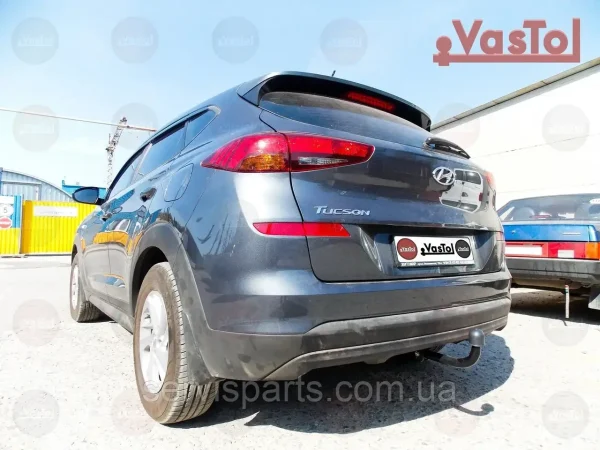 З'ємний фаркоп на Hyundai Tucson III 2018-2021 без підрізання бампера - Зображення 2