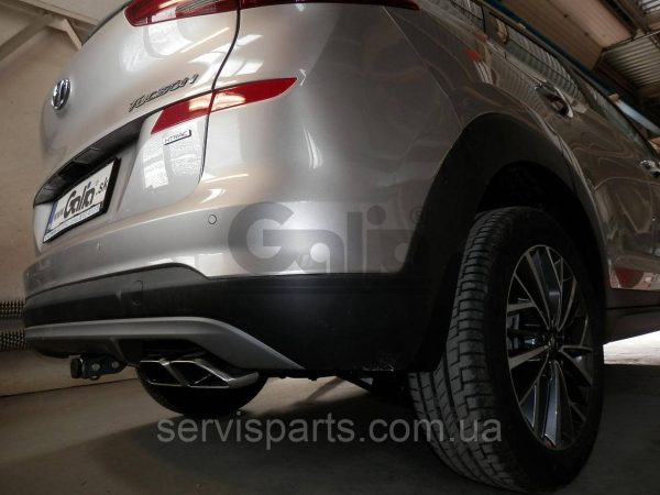 Оцинкований фаркоп на Hyundai Tucson III 2018-2021 без підрізання бампера Швидкознімний автомат на ручці
