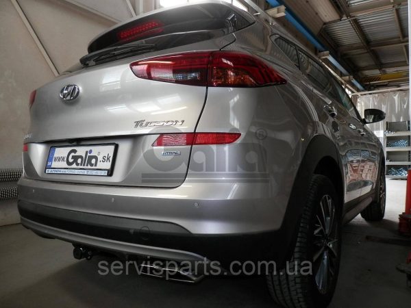 Оцинкований фаркоп на Hyundai Tucson III 2018-2021 без підрізання бампера Швидкознімний автомат на ручці - Зображення 2