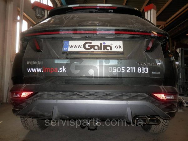 Оцинкований фаркоп на Hyundai Tucson IV 2021 - без підрізання бампера Швидкознімний автомат на ручці - Зображення 3