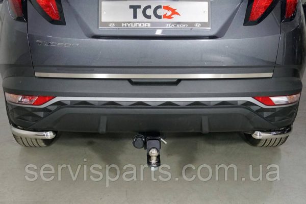 З'єднаний фаркоп Hyundai Tucson IV 2021- без підрізання бампера Американська вставка під квадрат - Зображення 3