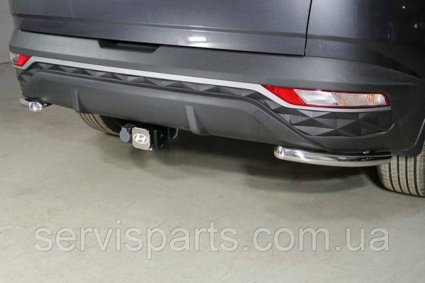 З'єднаний фаркоп Hyundai Tucson IV 2021- без підрізання бампера Американська вставка під квадрат - Зображення 4
