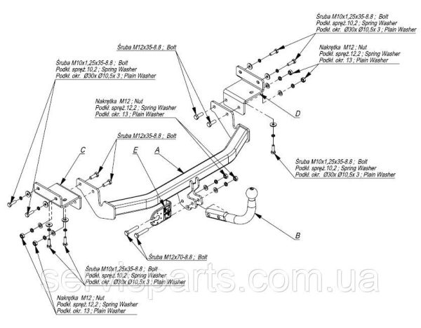 Польський фаркоп на Hyundai I30 hatchback 2012-2018 без підрізання бампера - Зображення 7