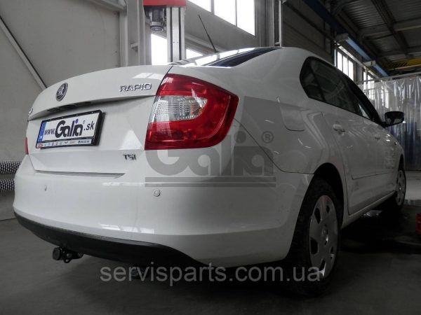 Оцинкований фаркоп на Skoda Rapid 2012-2020 (Rapid Spaceback) Швидкознімний автомат на ручці - Зображення 4