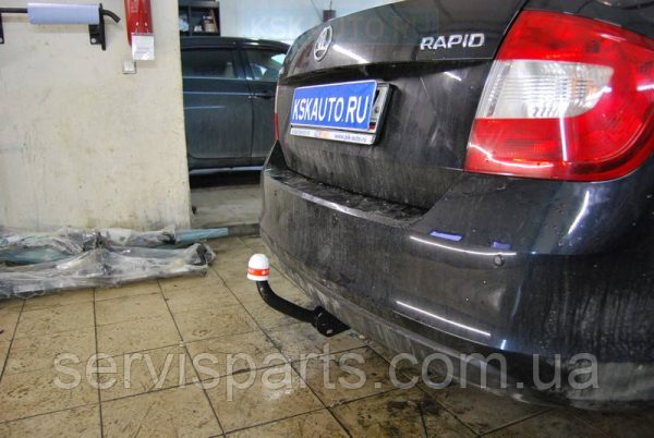 Польський фаркоп на Skoda Rapid ліфтбек 2012-2020 (Шкода Рапід) - Зображення 7