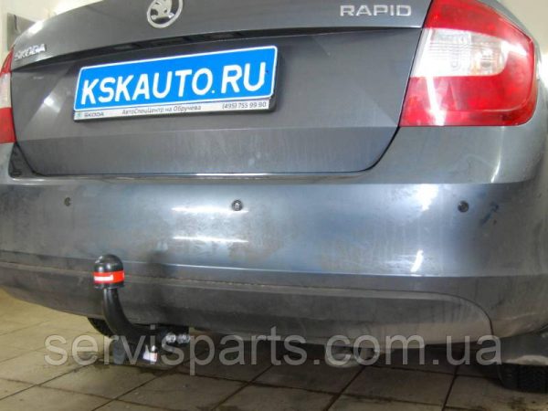 Польський фаркоп на Skoda Rapid ліфтбек 2012-2020 (Шкода Рапід) - Зображення 8