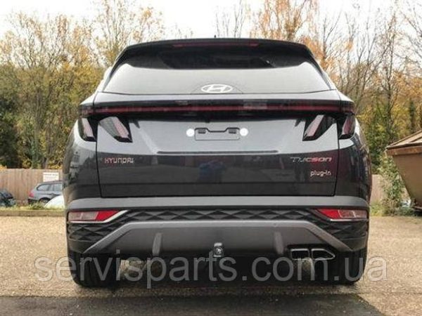 Польський фаркоп Hyundai Tucson IV 2021- (Хундай Туксон) без підрізання бампера Швидкознімний вертикальний автомат на ключі - Зображення 5