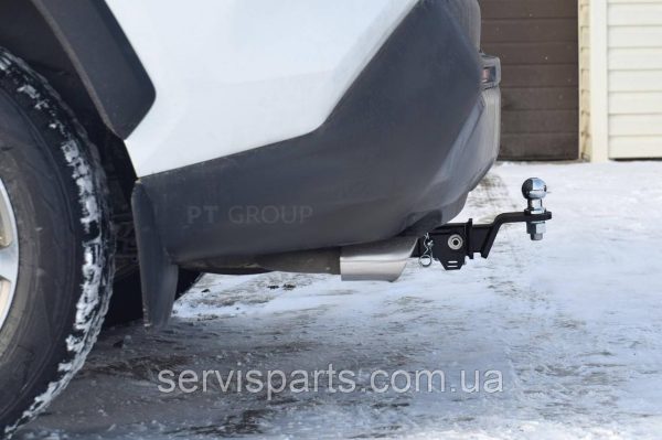 Знімний фаркоп на Toyota Rav 4 2019 — без зняття бампера Американська вставка під квадрат - Зображення 3