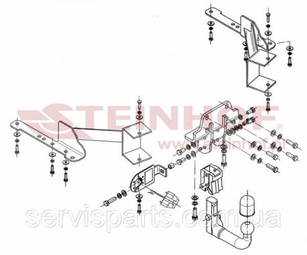 Фаркоп Toyota Land Cruiser Prado J120/150 (Тойота Прадо) Швидкознімний вертикальний автомат на ключі - Зображення 2