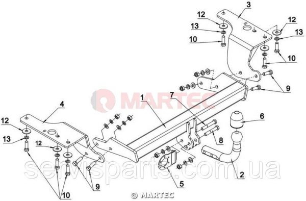 Польський фаркоп Toyota Avensis III универсал 2009-2020 - Зображення 3