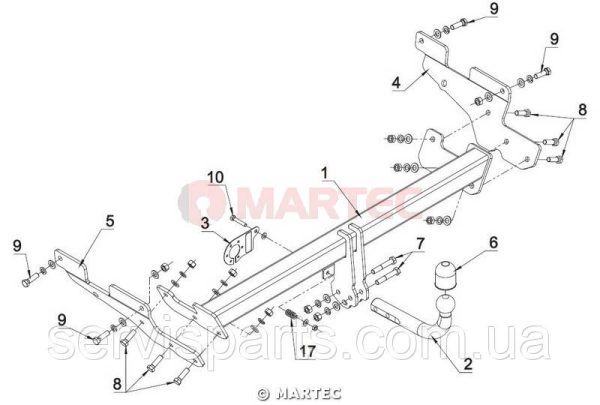Польський фаркоп на Mazda CX5 II 2017-2022 без підрізу бампера - Зображення 7