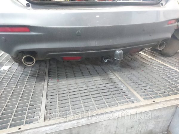 Польський фаркоп Mazda CX9 I 2006-2017 без підрізу бампера Швидкознімний вертикальний автомат на ключі - Зображення 4