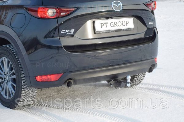З'єднаний фаркоп на Mazda CX5 2012-2022 без підрізання бампера Американська вставка під квадрат - Зображення 3
