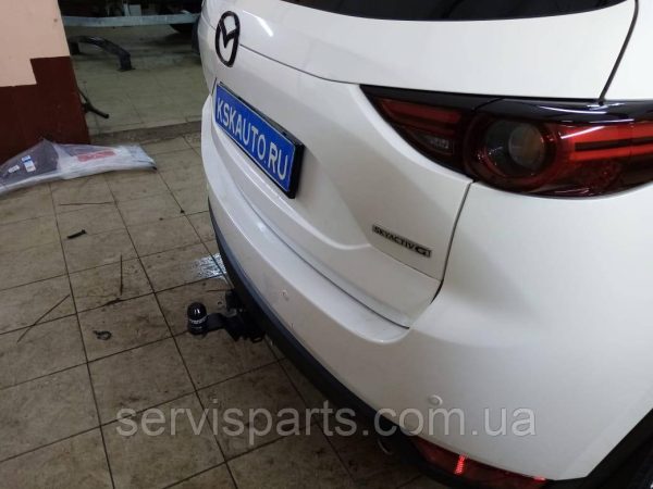 З'єднаний фаркоп на Mazda CX5 2012-2022 без підрізання бампера Американська вставка під квадрат - Зображення 6