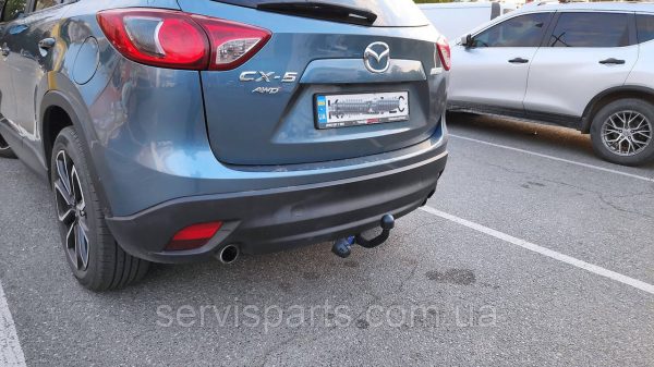 З'ємний фаркоп на Mazda CX5 2012-2022 без підрізання бампера.