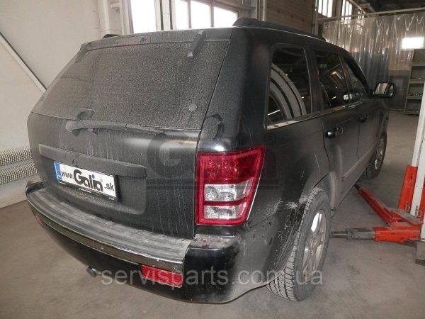 Знімний фаркоп на Jeep Grand Cherokee WK 2005-2010 (без підрізання бампера) Швидкознімний вертикальний автомат на ключі - Зображення 2