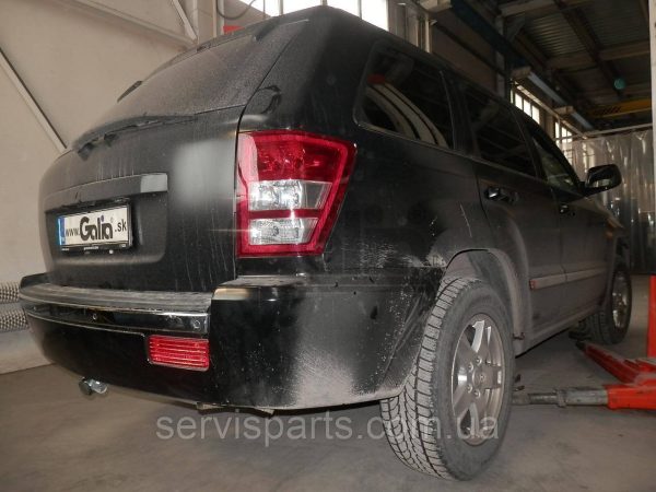 Знімний фаркоп на Jeep Grand Cherokee WK 2005-2010 (без підрізання бампера) Швидкознімний вертикальний автомат на ключі - Зображення 5