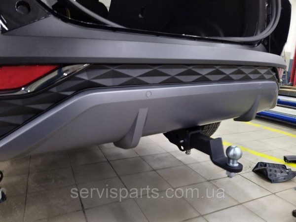 З'єднаний фаркоп Hyundai Tucson IV 2021- без підрізання бампера Американська вставка під квадрат - Зображення 6