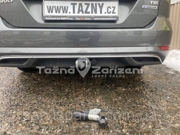 Оцинкований фаркоп на Volkswagen Golf VII SW универсал 2013 - (4WD, Alltrack також) Швидкознімний автомат на ручці - Зображення 9