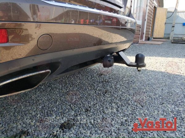 Знімний фаркоп на Volkswagen Touareg 2002-2018 (Фольксваген Туарег) Американська вставка під квадрат - Зображення 7