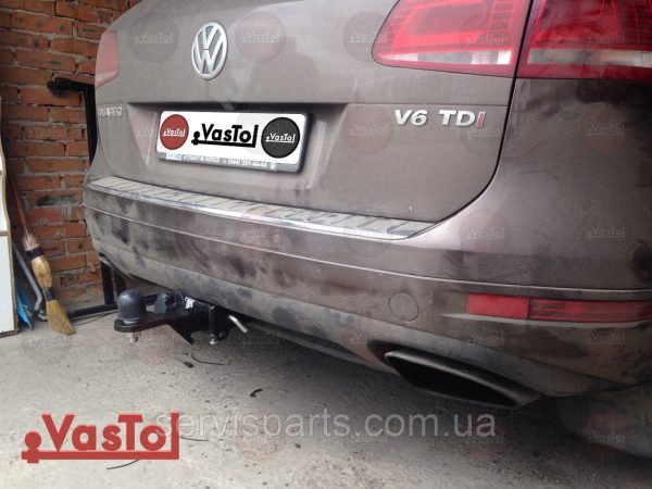 Знімний фаркоп на Volkswagen Touareg 2002-2018 (Фольксваген Туарег) Американська вставка під квадрат - Зображення 2