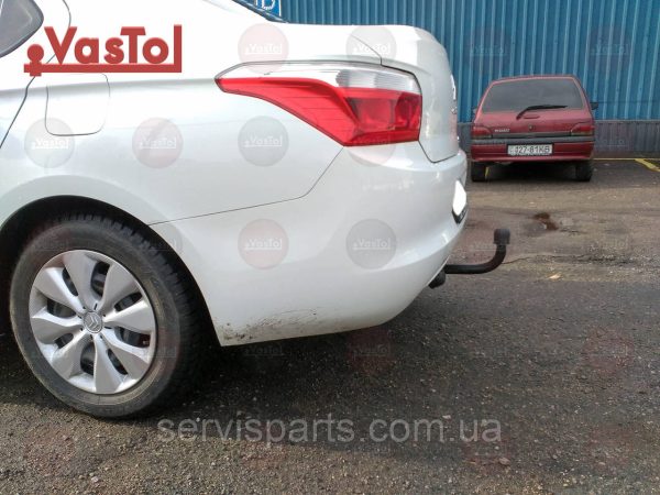 З'ємний фаркоп на Citroen C-Elysee 2012 - без підрізу бампера. - Зображення 3