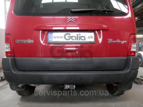 Фаркоп оцинкований на Citroen Berlingo 1996-2011 Швидкознімний автомат на ручці - Зображення 3