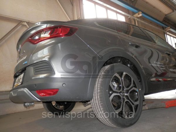 Оцинкований фаркоп Renault Arkana 2019- (Рено Аркана) Швидкоз'ємний автомат на ручці
