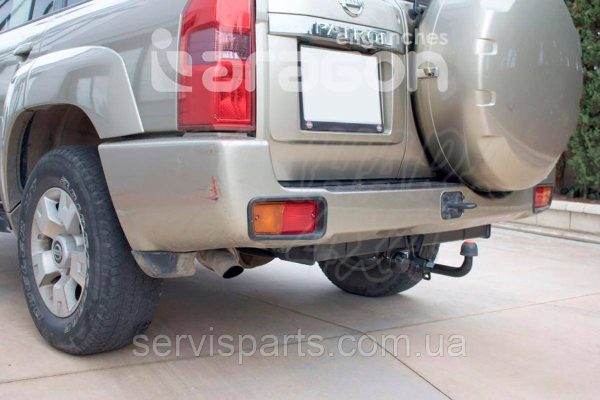 Знімний гак фаркоп на Nissan Patrol Y61 1997-2010 (Ніссан Патрол) без підрізу бампера