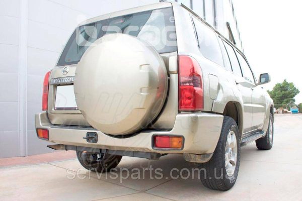 Знімний гак фаркоп на Nissan Patrol Y61 1997-2010 (Ніссан Патрол) без підрізу бампера - Зображення 9