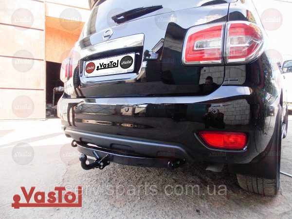 Знімний гак фаркоп на Nissan Patrol Y62 2010- (Нісан Патрол) без підрізу бампера