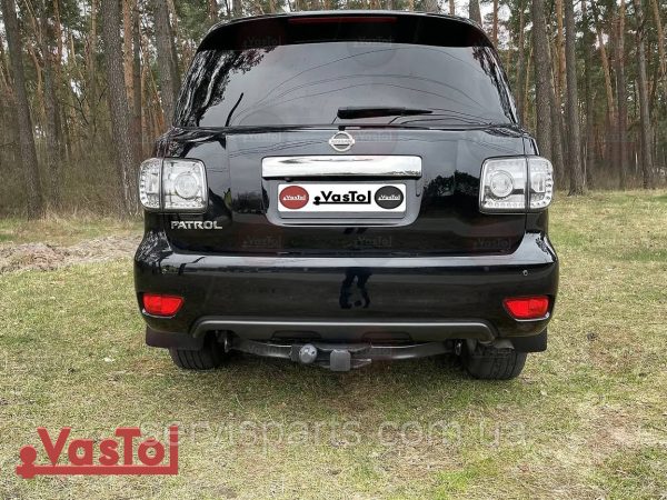 Знімний гак фаркоп на Nissan Patrol Y62 2010- (Нісан Патрол) без підрізу бампера Американська вставка під квадрат - Зображення 3