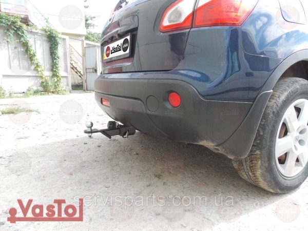 Знімний гак фаркоп на Nissan Qashqai 2006-2014 (Нісан Кашкай) Американська вставка під квадрат