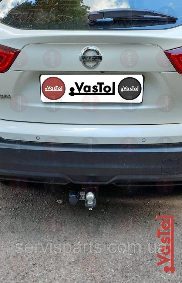 Знімний гак фаркоп на Nissan Qashqai J11 2019-2021 (Нісан Кашкай без AdBlue) Американська вставка під квадрат - Зображення 5
