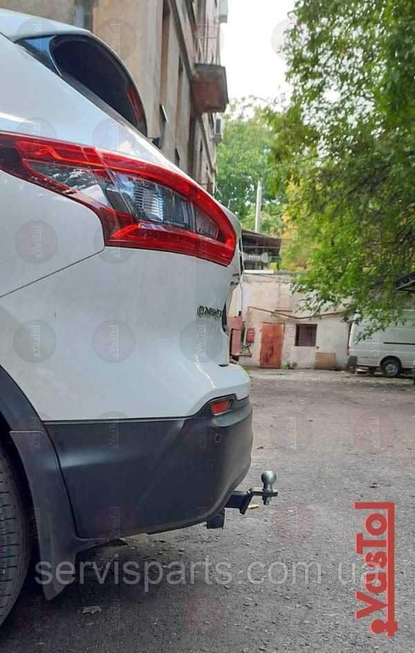 Знімний гак фаркоп на Nissan Qashqai J11 2019-2021 (Нісан Кашкай без AdBlue) Американська вставка під квадрат - Зображення 2