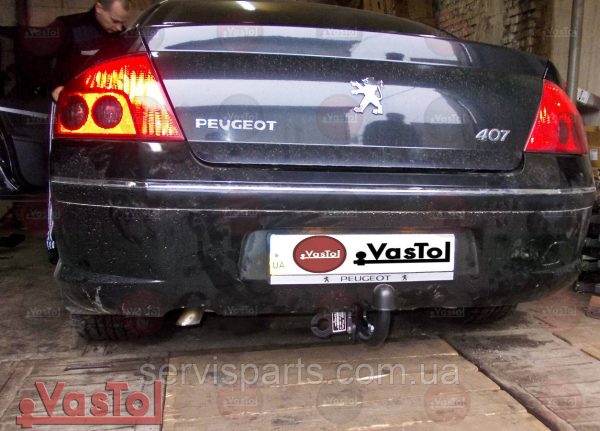 Знімний гак фаркоп Peugeot 407 седан 2004-2008 (Пежо 407) - Зображення 5