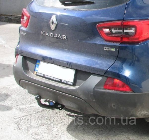 Фаркоп знімний гак на Renault Kadjar 2015- (Рено Каджар) без підрізу бампера.