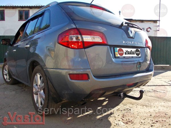 Фаркоп знімний гак на Renault Koleos 2008-2016 (Рено Колеос) без підрізу бампера.