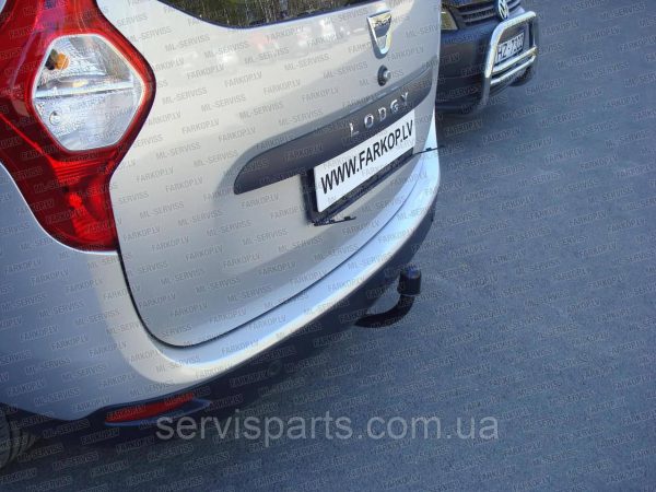 Польський фаркоп на Renault Dacia Lodgy 2012- (Рено Лоджі) без підрізу бампера - Зображення 3